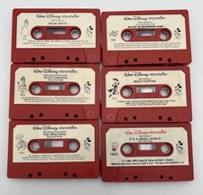 Walt Disney Storyteller Story Song Cassettes Lot Of 6 Pete's Dragon, Snow White