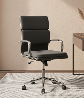 Schreibtischstuhl Eames-Stil drehbar dunkelgrau Leinen