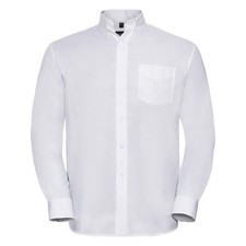 Image of Russell Collection Mens Oxford Easy-Care Long-Sleeved Shirt RW9476