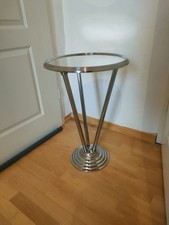 Art Deco Beistelltisch Spiegelplatte Chrom