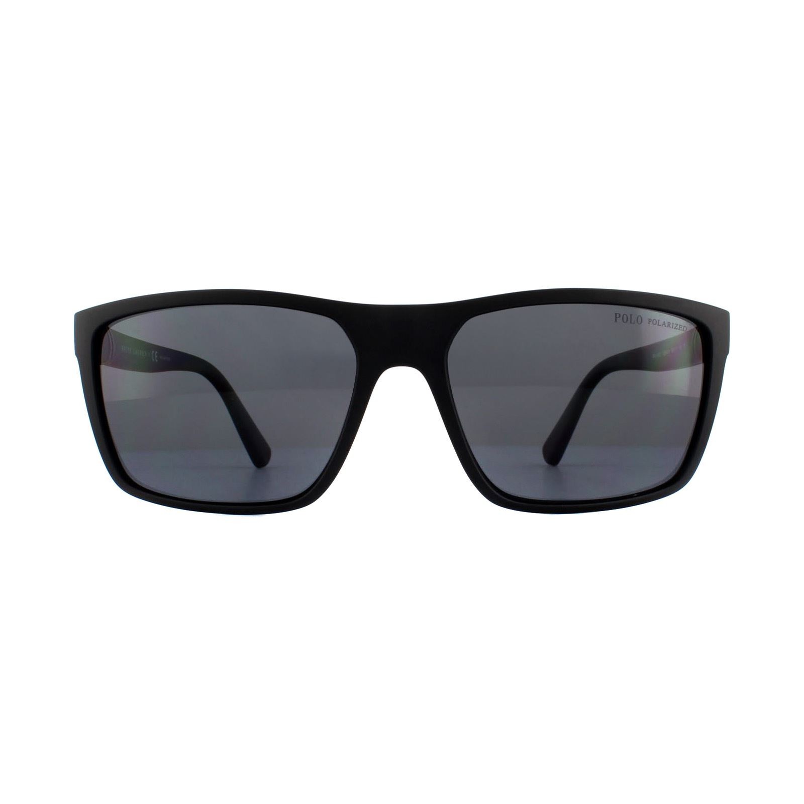 Polo Ralph Lauren , Matte Black Polarized Sunglasses Polarized Grey lenses, PH4133 528481, Mojo Glasses - Image 7