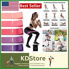 Non-Slip Elastic Resistance Bands   Perfect for Pilates, Yoga  Physical Therapy