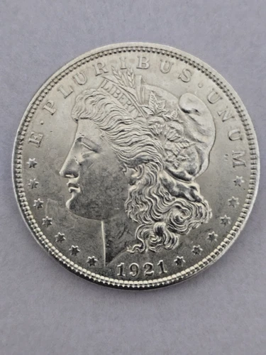 1921 Morgan Dollar US $1 Coin 90% Silver BU Nice Luster