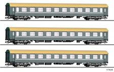 TT 3tlg. Reisezugwagenset "Filmzug" Bauart Halberstadt DB AG Ep.V Tillig 01096
