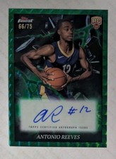ANTONIO REEVES 2024-25 Topps Finest Electrifying Signatures Green Rookie /75