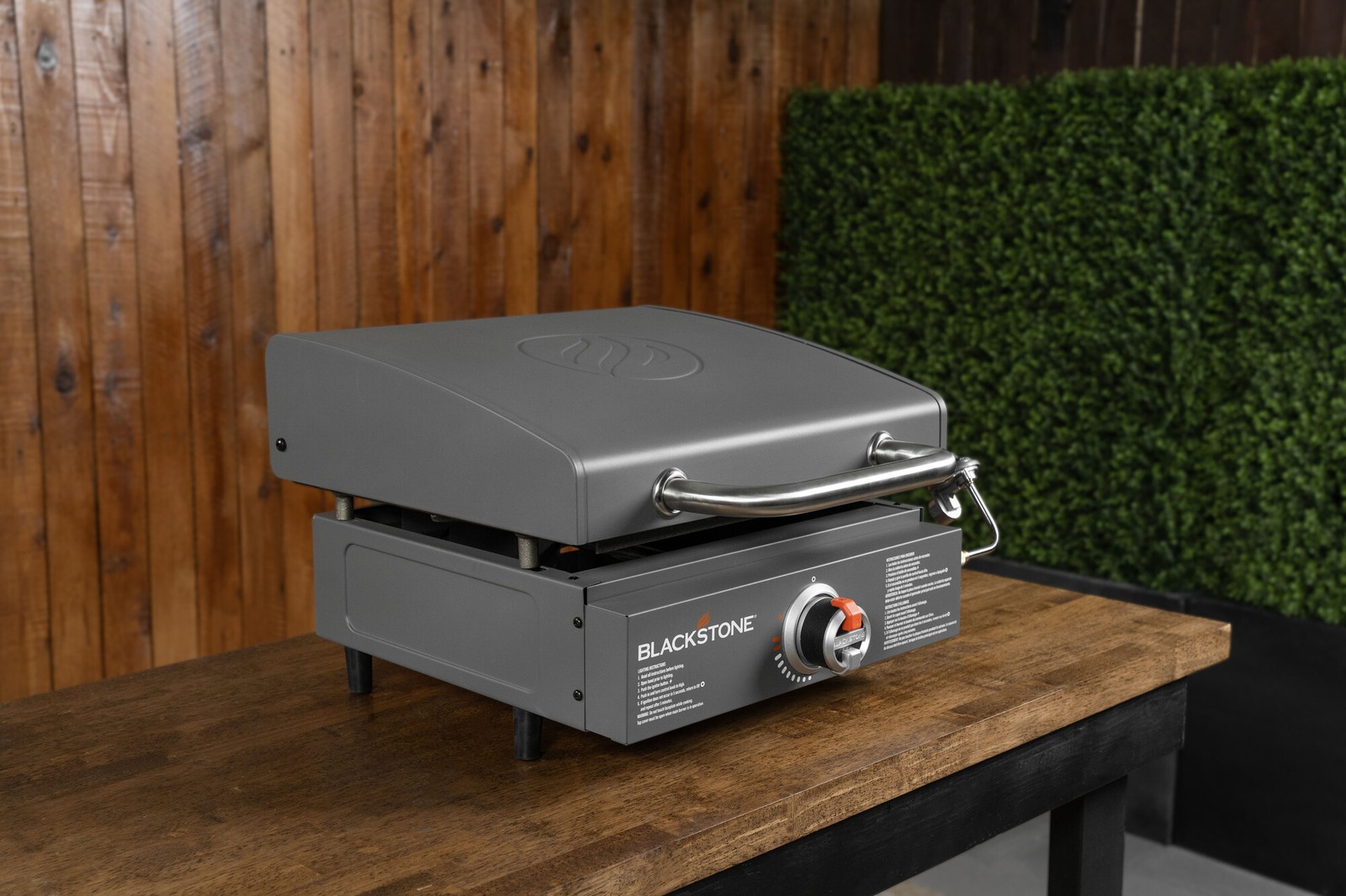 Blackstone 2407 17in Tabletop Griddle Bundle, Gray/Gunmetal