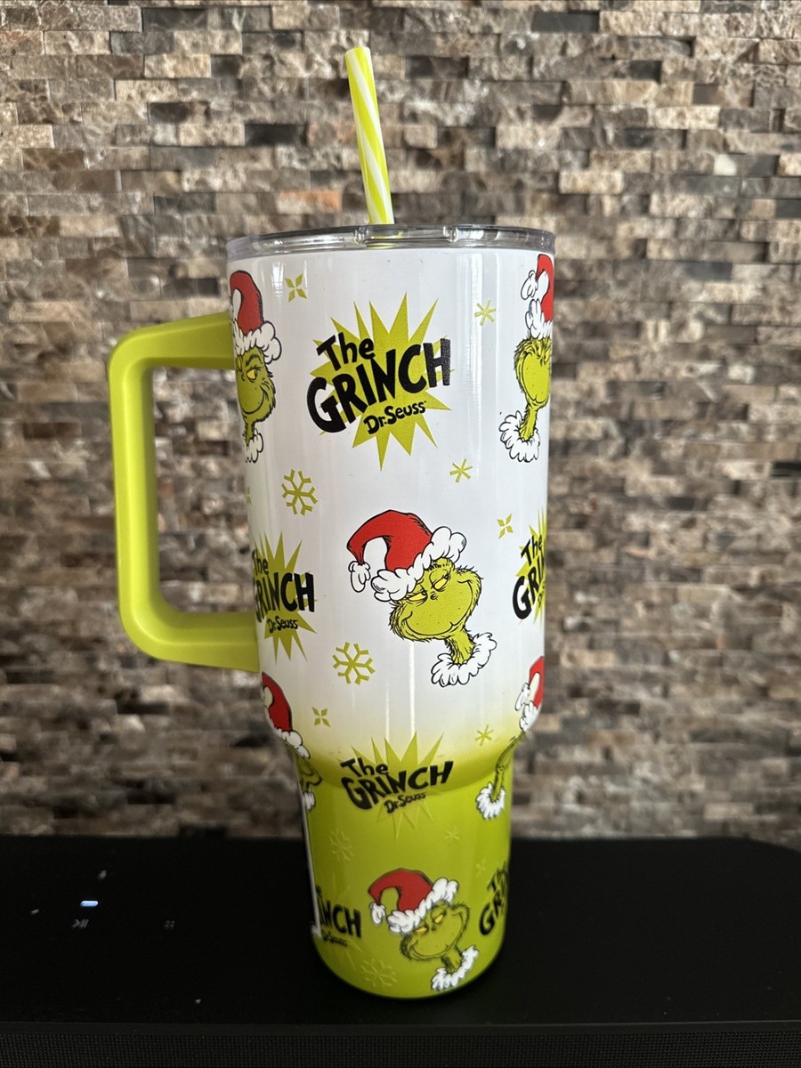 Hobby Lobby Grinch Dr Seuss Tumbler with Straw and Lid Christmas