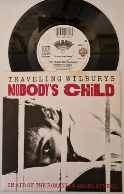 Travelling Wilburys, Nobody's Child, 1990 vinyl Charity single, superb, NM.
