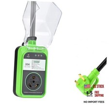30 Amp RV Surge Protector,    Green