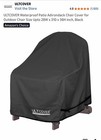 ULTCOVER Waterproof Black Outdoor Patio Chair Cover 28”W x 31”D x 36”H NEW — photo 1