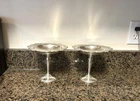 Pair Of Sterling International Queen’s Lace  Matching Compotes