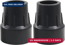 2 Pack Rubber Cane Tips 1 Inch - Thickened Heavy Duty Cane Tips - Replacement...