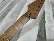 Left head Roasted Flame Maple guitar neck 22fret Stainless steel frets Lock Nut