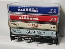  Alabama Cassette 5 Tape Lot - Greatest Hits , Southern Stars , MOUNTAIN MUSIC 