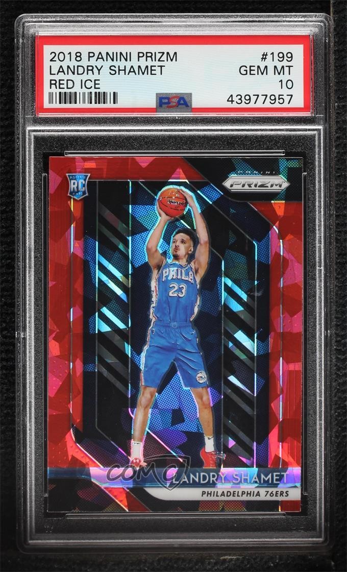 2018-19 Panini Prizm Red Ice Landry Shamet #199 PSA 10 GEM MT Rookie RC 11bt