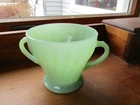 VINTAGE ANCHOR HOCKING  JADITE SHELL SUGAR BOWL