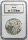 1921-D- Morgan Silver Dollar $1 NGC MS 64.  Z236