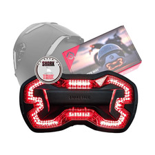Brake Free Motorcycle Helmet Light Smart Brake Detection Single Button black