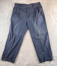 Vtg Dockers Levis Chino Pants Mens 40x32 Fits 37x29 Blue Pleated Office Casual