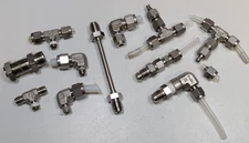 Mixed Lot Swagelok Cajon Parker Fujikin Stainless Fittings Elbows