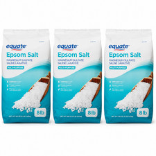 Equate Epsom Salt Magnesium Sulfate USP, Unscented, 8 lb 128 oz 3 Pack