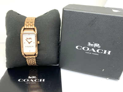 Coach New York Silver Dial Rose Gold Stainless Steel Strap  display picture 1