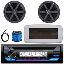 JVC KD-T92MBS 1-DIN Marine Bluetooth CD Radio W/Cover, 2x 6.5" 100W Max Speakers