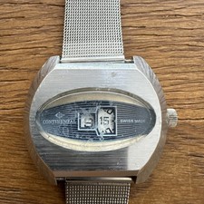 VINTAGE RARE EYE MEN'S SWISS JUMP HOUR DIGITAL MECHANICAL WATCH "CONTINENTAL"