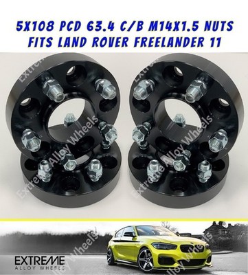 Alloy Wheel Spacers 20mm For Land Range Rover Freelander 2 Bolt On 5x108 63.4 x4
