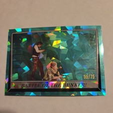 2023 Topps Chrome Star Wars ROTJ Sapphire Battle Of The Bunker Aqua 55/75 #189