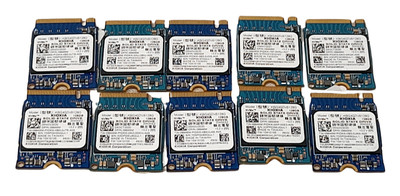10 x Kioxia KBG40ZNS128G 128GB NVMe M.2 SSD 90-99% Health Solid State Drive