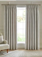 DORMA New Pair Of Long Thick Lined Jacquard Winchester Curtains 90"L X 66"W Each