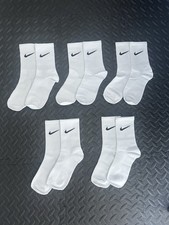 Nike Socken 5 Paar – Weiß – Gr. 38–43 – NEU
