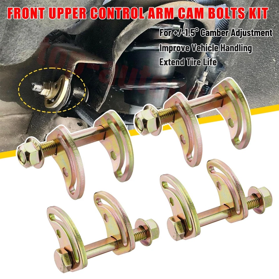 Kit de pernos de leva brazo de control superior delantero para Chevy Silverado 1500HD 2500HD 3500HD Foto 2 de 4