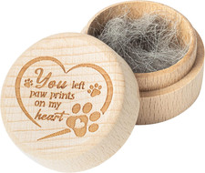 Dog Memorial Keepsake Box, Wooden Pet Urns Memorial Gifts for Loss of Dog Cat Ha