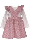 NEW Bonnie Jean Girls Size 5 "PINK & IVORY" Jumper Dress & Headband Set NWT — photo 2