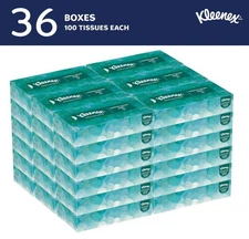 Kleenex Professional 2-Ply Flat Facial Tissue Boxes 100 Sheets 36/Case