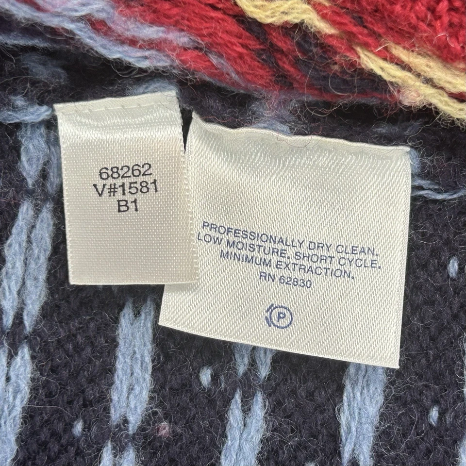 Suéter De Colección Lands End Lana Nordic Fair Isle Cuello Redondo Para Hombres XL Cottagecore Foto 4 de 4