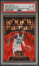 PSA 2023 Select BRANDON MILLER Rookie Revolution Red Flash Prizm /99 RC SP POP/1