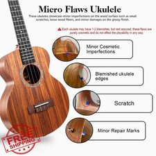 Minor Imperfections 26" Tenor Ukulele Striped Acacia KOA Caramel