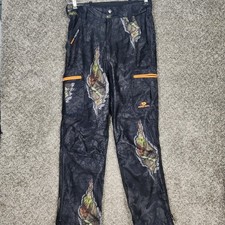 Mossy Oak Camo Hunting Pants Kids Sz XL Scent Factor Zip Leg Adjustable Waist