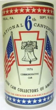 6TH BCCA CANVENTION 1976 Philadelphia, PA empty cs Beer CAN with LIBERTY BELL 1+