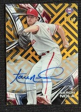 2016 Topps High Tek Rookie Mint On Card Auto #HT-AN Aaron Nola /50 Phillies Rc. rookie card picture