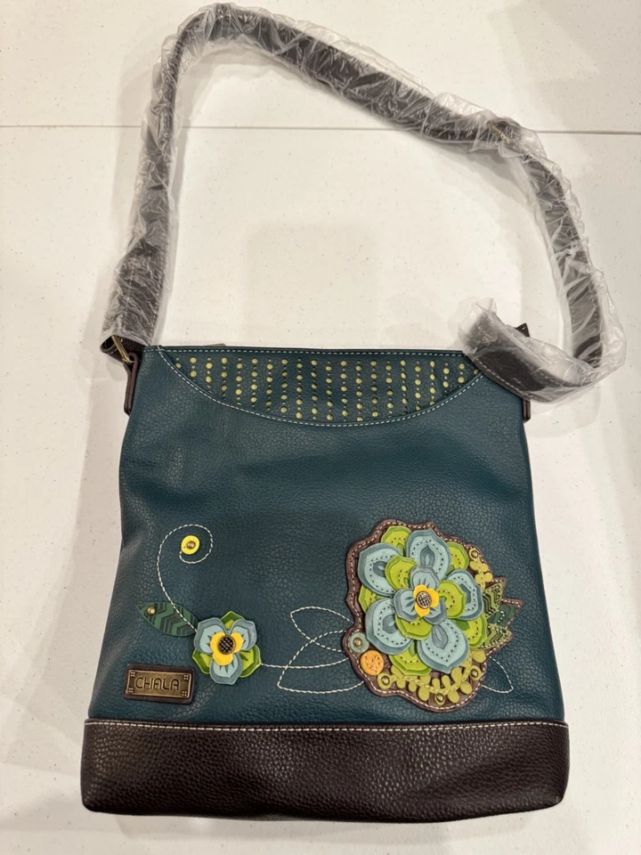 Bolso Mensajero Chala Dulce - Suculento - Turquesa Foto 2 de 4