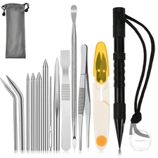 14Pcs Paracord Stitching Set Stainless Steel Lacing Needles FID Knotter Tools