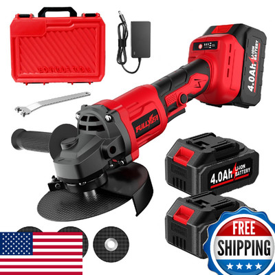 FULLYEA Cordless Angle Grinder Kit, 4-1/2'' Power Angle Grinders with 2 * 4.0Ah B