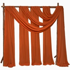 4 Panels 28"x20Ft Wedding Arch Draping Fabric Terracotta Chiffon Drapes