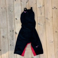 Mizuno Competition Swimsuit Half Suit Black x Pink FINA Approved 28-30 inches
