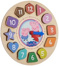 Peppa Pig Shape Sorter Clock Puzzle for 36 months to 48 months, 0.400 lbs