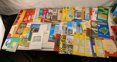 58+ Vintage Travel Guide Book Bundle - Ordnance Survey Map, Tourist Pamphlet Etc